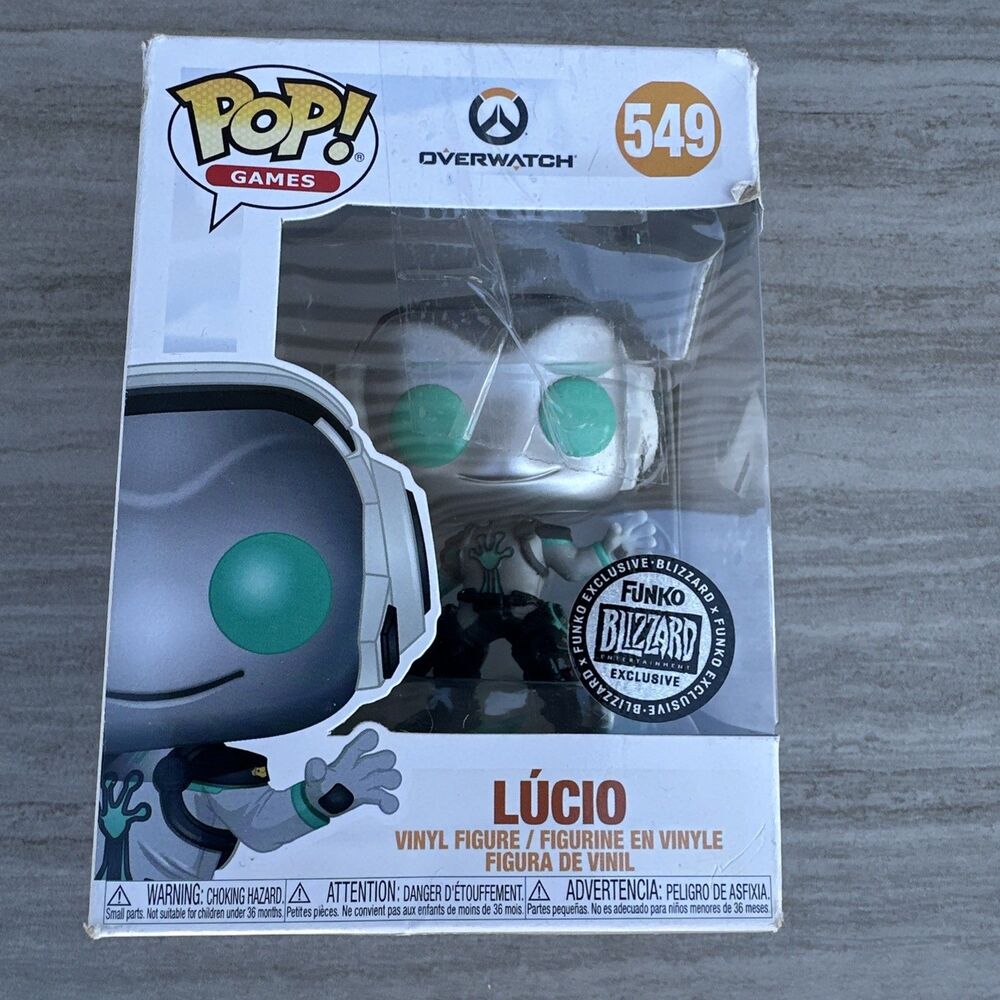 Funko Pop! Games Overwatch Lucio #549 Blizzard 2019 BlizzCon Exclusive Box tear